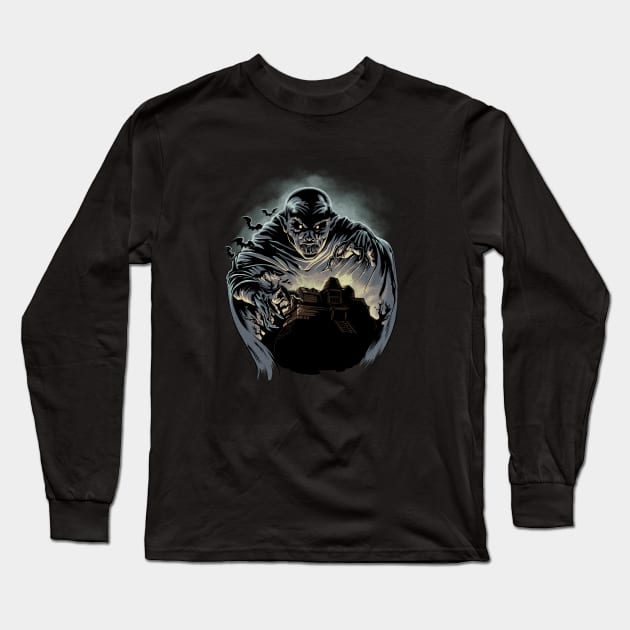 Scary House Long Sleeve T-Shirt by Alien Version